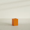 Miami Small Rectangle Fiberglass Planter - 12 in x 12 in x 18 in - Gloss Tangerine - Gloss Tangerine,12 in x 12 in x 18 in