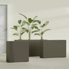 Milano Medium Narrow Rectangle Fiberglass Planter - 24 in x 10 in x 24 in - Matte Bronze - Matte Bronze,24 in x 10 in x 24 in