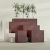 24"-Wide Rectangle - 60in x 24in x 32in - Weathered Steel - Rust - Weathered Steel - Rust,60 in x 24 in x 32 in