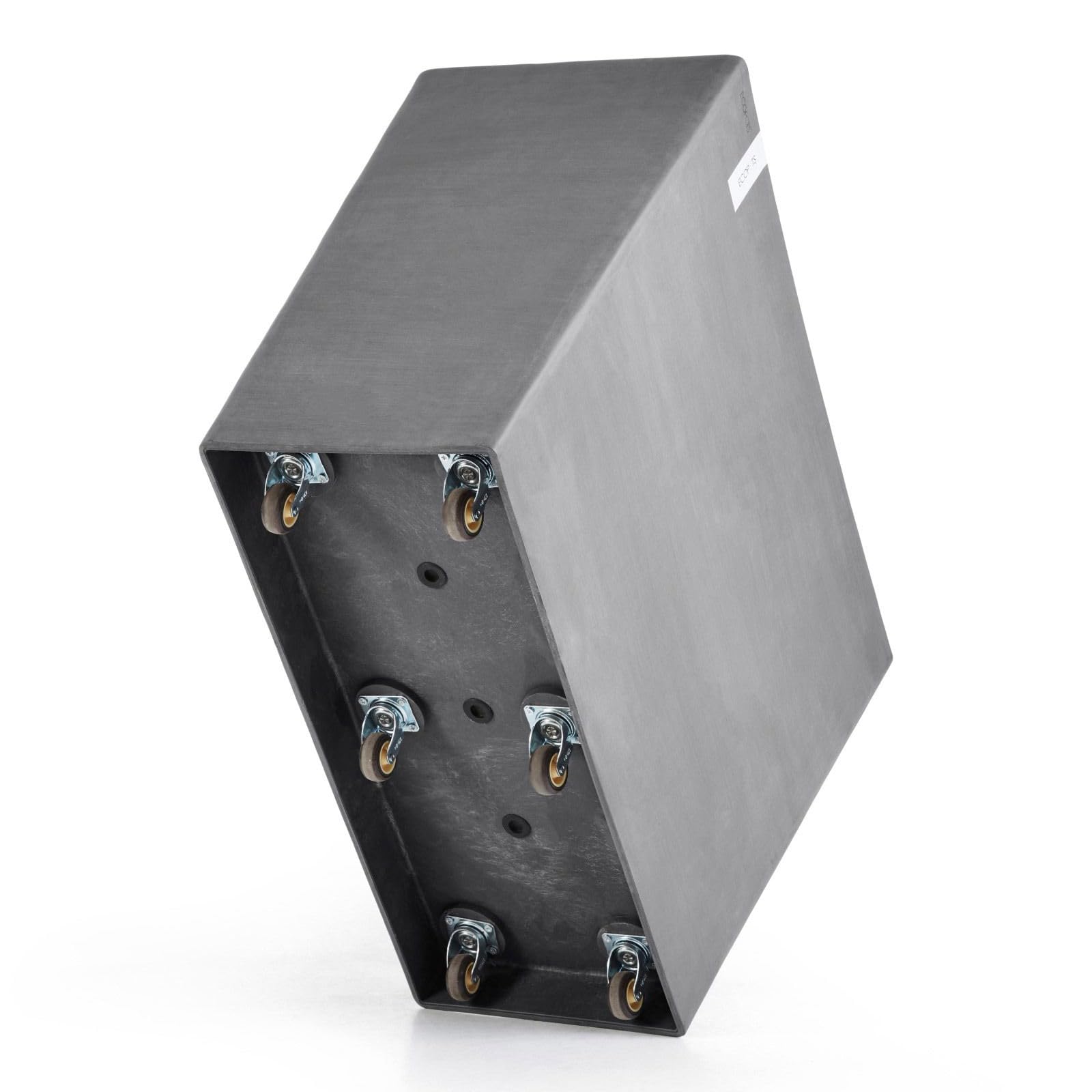 Paris with Wheels Large Rectangle Planter - 33.5 in x 15.5 in x 26 in - Grey - Grey,33.5 in x 15.5 in x 26 in