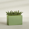 Brisbane Extra Large Long Rectangle Fiberglass Planter - 48 in x 24 in x 32 in - Satin Green - Satin Green,48 in x 24 in x 32 in