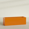 Granada Extra Large Long Rectangle Fiberglass Planter - 72 in x 24 in x 24 in - Gloss Tangerine - Gloss Tangerine,72 in x 24 in x 24 in