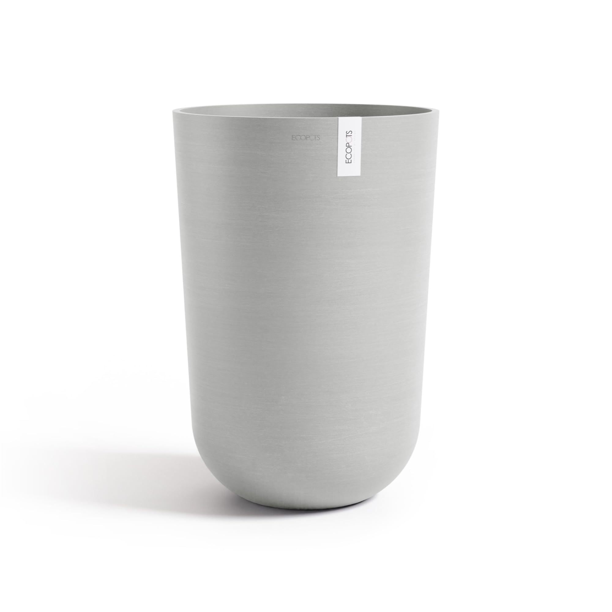 Oslo Medium Round Planter - 13.8 in x 13.8 in x 20.3 in - White Grey - White Grey,13.75 in x 13.75 in x 20.25 in,Planter Only