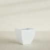 Lima Medium Tapered Square Fiberglass Planter - 24 in x 24 in x 24 in - Matte White - Matte White,24 in x 24 in x 24 in