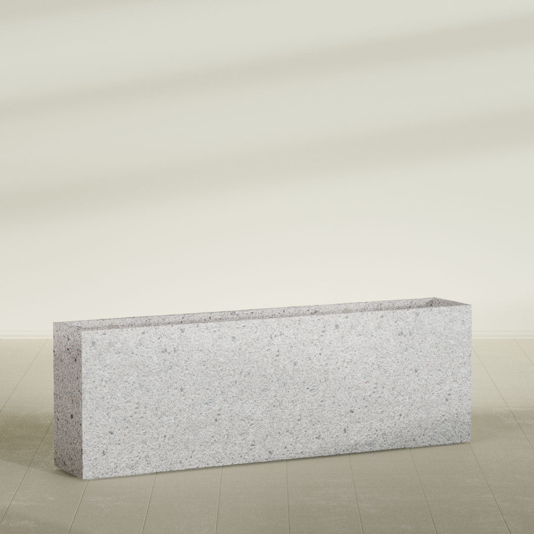 ProTone Fiberglass Premium Finish Extra Large Rectangle Planter - 72 in x 12 in x 24 in - StoneLight - Pearlstone - StoneLight - Pearlstone,72 in x 12 in x 24 in