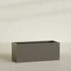 Granada Extra Large Long Rectangle Fiberglass Planter - 60 in x 24 in x 24 in - Matte Bronze - Matte Bronze,60 in x 24 in x 24 in