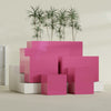 Brisbane Large Rectangle Fiberglass Planter - 24 in x 24 in x 32 in - Gloss Pink Violet - Gloss Pink Violet,24 in x 24 in x 32 in