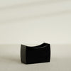 Seoul Large Curved Abstract Fiberglass Planter - 36 in x 16 in x 24 in - Gloss Black - Gloss Black,36 in x 16 in x 24 in
