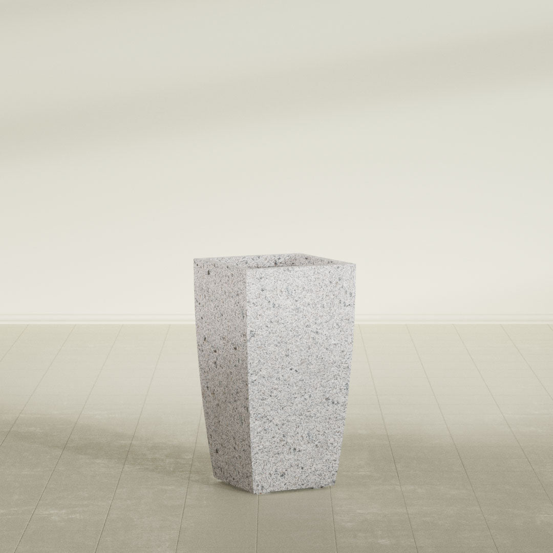 ProTone Fiberglass Premium Finish Large Tapered Column Planter - 16 in x 16 in x 30 in - StoneLight - Pearlstone - StoneLight - Pearlstone,16 in x 16 in x 30 in