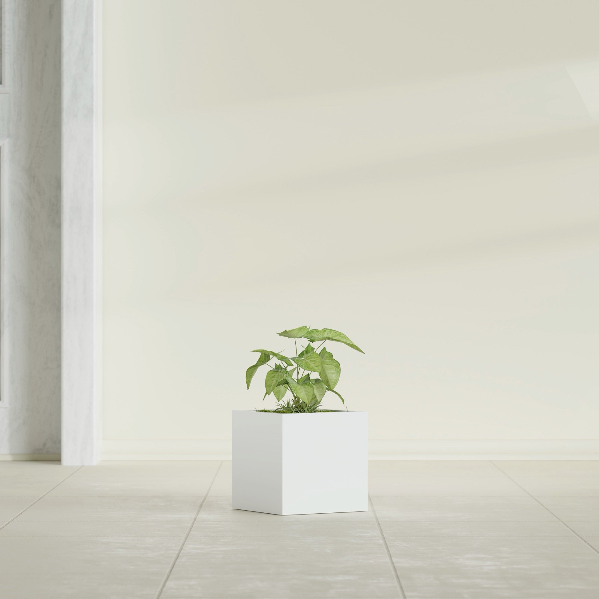 Monaco Square - 7in x 7in x 7 - Gloss White - Gloss White,7 in x 7 in x 7 in