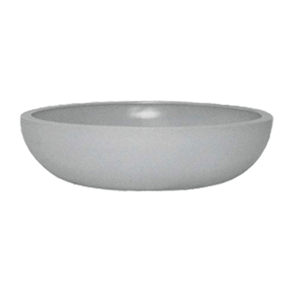 Curbside Table Top Bowl Plastic Planter - 16 in x 16 in x 4 in - Cement - Cement,16 in x 16 in x 4 in