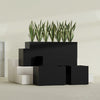 Granada Extra Large Long Rectangle Fiberglass Planter - 60 in x 24 in x 24 in - Matte Black - Matte Black,60 in x 24 in x 24 in