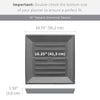 Square Universal Saucer - 19.8in Ext., 16.3in Int. - Caviar Black - Caviar Black,19.8" Ext. (16.3" Int.)