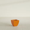 Lima Small Tapered Square Fiberglass Planter - 12 in x 12 in x 12 in - Gloss Tangerine - Gloss Tangerine,12 in x 12 in x 12 in