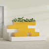 Antwerp Large Long Rectangle Fiberglass Planter - 36 in x 24 in x 12 in - Gloss Saffron - Gloss Saffron,36 in x 24 in x 12 in