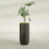 Saint Tropez Large Tall Round Fiberglass Planter - 20 in x 20 in x 43 in - Matte Brown - Matte Brown,20 in x 20 in x 43 in