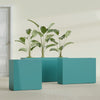 Milano Large Narrow Rectangle Fiberglass Planter - 36 in x 10 in x 24 in - Satin Sea Foam - Satin Sea Foam,36 in x 10 in x 24 in