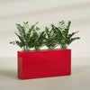 Milano Extra Large Narrow Rectangle Fiberglass Planter - 48 in x 10 in x 24 in - Gloss Red - Gloss Red,48 in x 10 in x 24 in