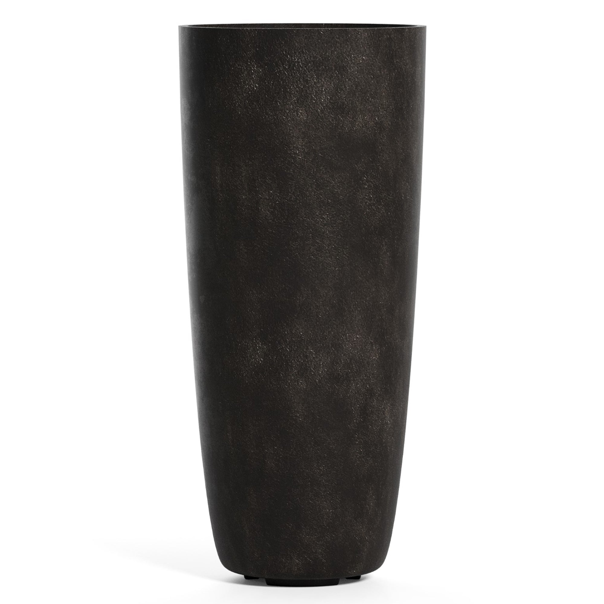 Lofto Tall Planter – Brown Stone Finish – Fiberglass Indoor/Outdoor and Weather-Resistant Large Planter (14.5" D x 30.5" H Exterior, 13.4" D x 30.3" H Interior) - Brown Stone,14.5 in x 14.5 in x 30.5 in - Brown Stone,14.6 in diam. x 30.5 in - Brown S - Brown Stone,14.6 in diam. x 30.5 in