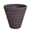 Curbside Gradino Round Plastic Planter - 28.1 in x 28.1 in x 28 in - Espresso - Espresso,28.1 in x 28.1 in x 28 in