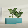 Panama Large Long Rectangle Fiberglass Planter - 36 in x 12 in x 18 in - Satin Sea Foam - Satin Sea Foam,36 in x 12 in x 18 in