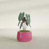 Short Hayden Small Round Fiberglass Planter - 12 in x 12 in x 7 in - Gloss Pink Violet - Gloss Pink Violet,12 in x 12 in x 7 in