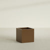 Montroy Medium Cube Square Fiberglass Planter - 28 in x 28 in x 28 in - Metallic Bronze - Metallic Bronze,28 in x 28 in x 28 in