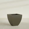 Lima Large Tapered Square Fiberglass Planter - 30 in x 30 in x 30 in - Matte Bronze - Matte Bronze,30 in x 30 in x 30 in