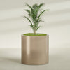 Rio Grande Large Round Fiberglass Planter - 30 in x 30 in x 32 in - Metallic Gold - Metallic Gold,30 in x 30 in x 32 in