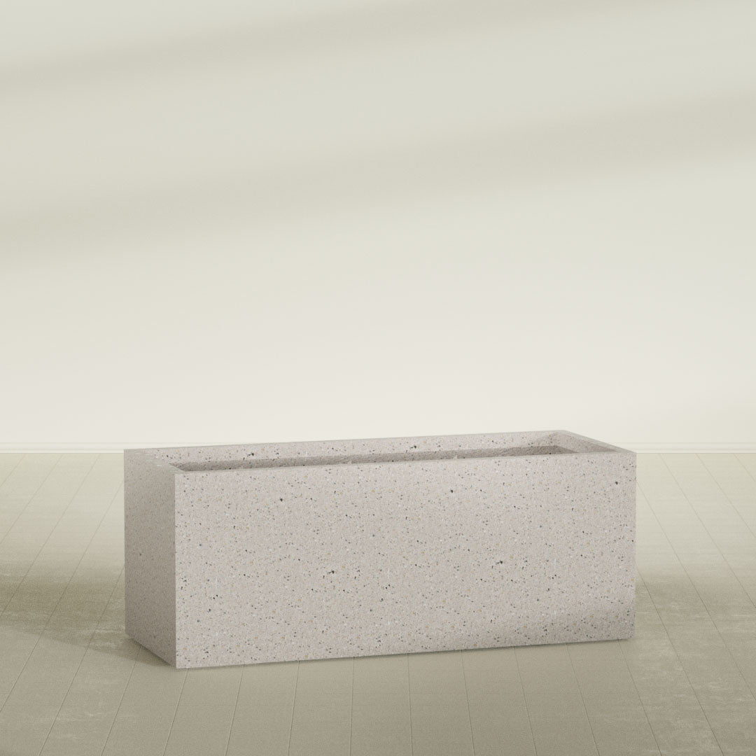 ProTone Fiberglass Premium Finish Extra Large Rectangle Planter - 60 in x 24 in x 24 in - StoneLight - Greystone - StoneLight - Greystone,60 in x 24 in x 24 in