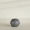 Globe Medium Sphere Fiberglass Planter - 24 in x 24 in x 19 in - Metallic Gunmetal - Metallic Gunmetal,24 in x 24 in x 20 in