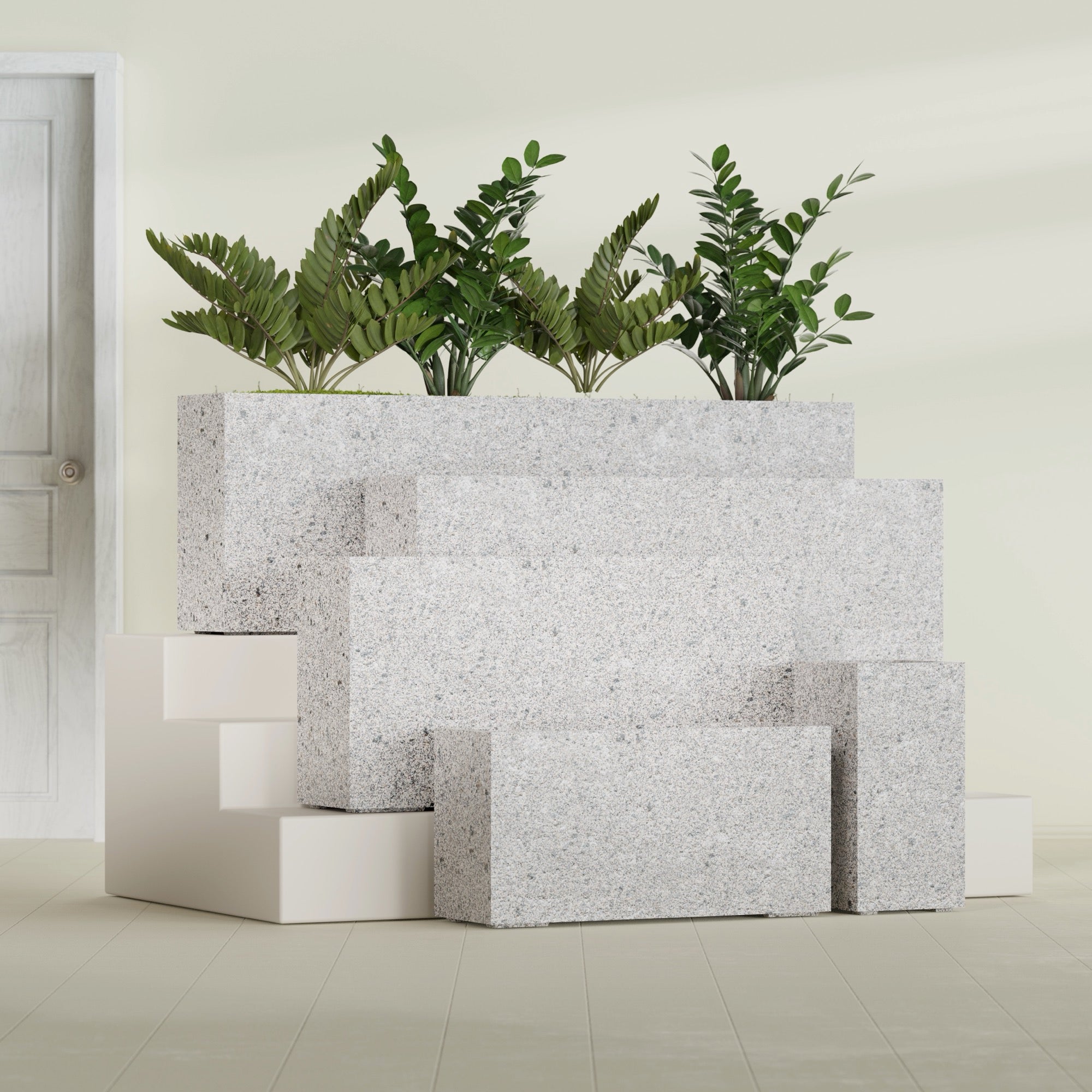 12"-Wide Rectangle - 48in x 12in x 24in - StoneLight - Greystone - StoneLight - Greystone,48 in x 12 in x 24 in