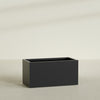 Granada Extra Large Long Rectangle Fiberglass Planter - 48 in x 24 in x 24 in - Matte Black - Matte Black,48 in x 24 in x 24 in