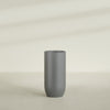 Saint Tropez Extra Large Tall Round Fiberglass Planter - 24 in x 24 in x 50 in - Metallic Gunmetal - Metallic Gunmetal,24 in x 24 in x 50 in