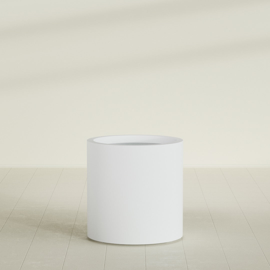 Rio Grande Medium Round Fiberglass Planter - 22 in x 22 in x 22 in - Gloss White - Gloss White,22 in x 22 in x 22 in