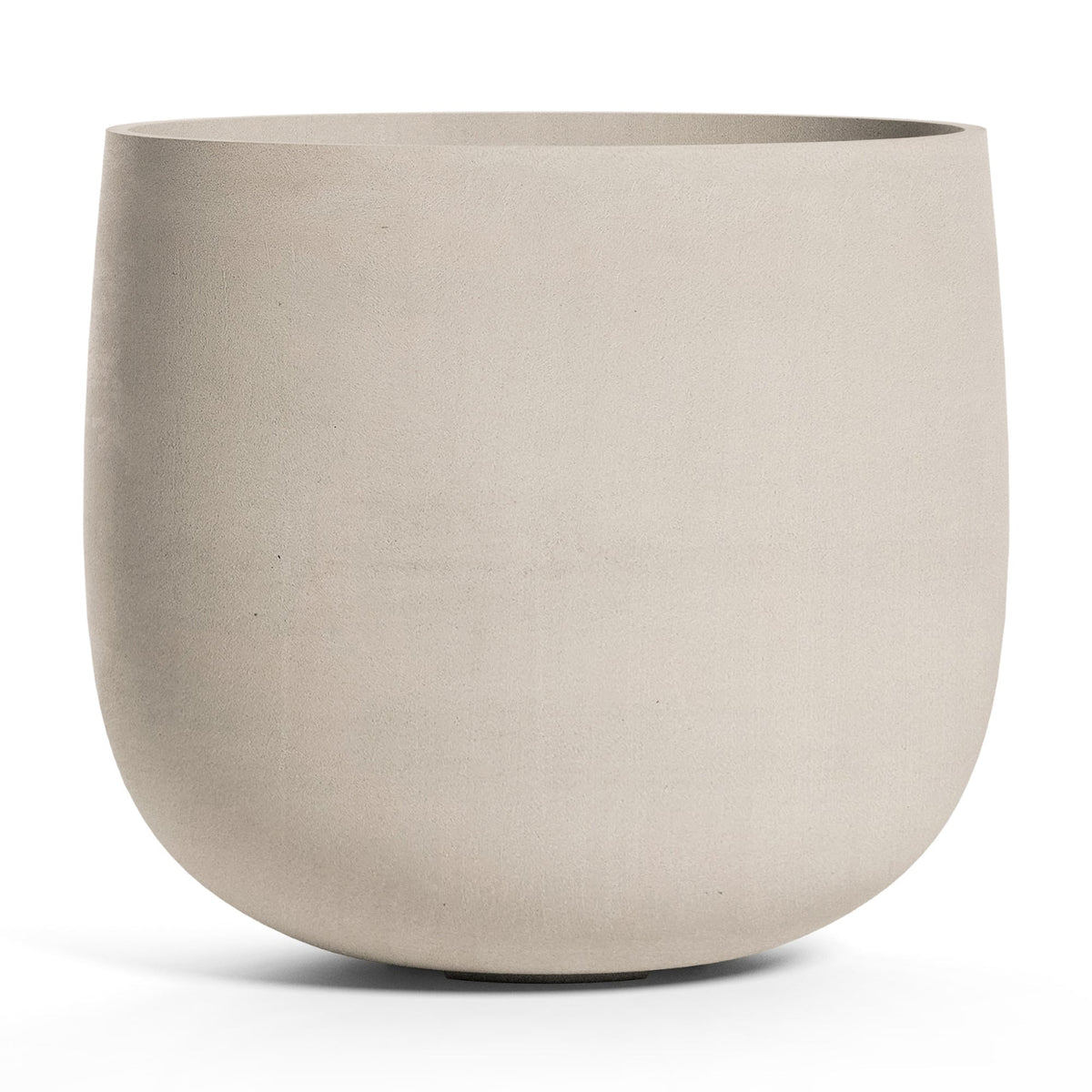 COSAPOTS Mondo Round Fiberglass Planter – Lightweight Indoor/Outdoor Plant Pot, Frost & Weather-Resistant, Handmade Modern Decorative Planter – 18.2" x 18.2" x 16.1" – Sand Stone - Sand Stone,18.2in diam. x 16.1in