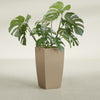Toulan Large Tall Tapered Square Fiberglass Planter - 16 in x 16 in x 30 in - Metallic Gold - Metallic Gold,16 in x 16 in x 30 in