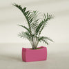 Seoul Large Curved Abstract Fiberglass Planter - 32 in x 12 in x 18 in - Gloss Pink Violet - Gloss Pink Violet,32 in x 12 in x 18 in