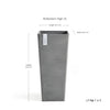 Rotterdam Medium Tall Square Planter - 12.6 in x 12.6 in x 27.5 in - Grey - Grey,12.5 in x 12.5 in x 27.5 in,Planter Only