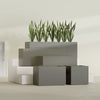 Granada Extra Large Long Rectangle Fiberglass Planter - 60 in x 24 in x 24 in - Matte Bronze - Matte Bronze,60 in x 24 in x 24 in