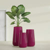 Saigon Extra Large Tapered Round Planter - 19 in x 24 in x 42 in - Gloss Eggplant - Gloss Eggplant,19.2 in x 24.2 in x 42 in