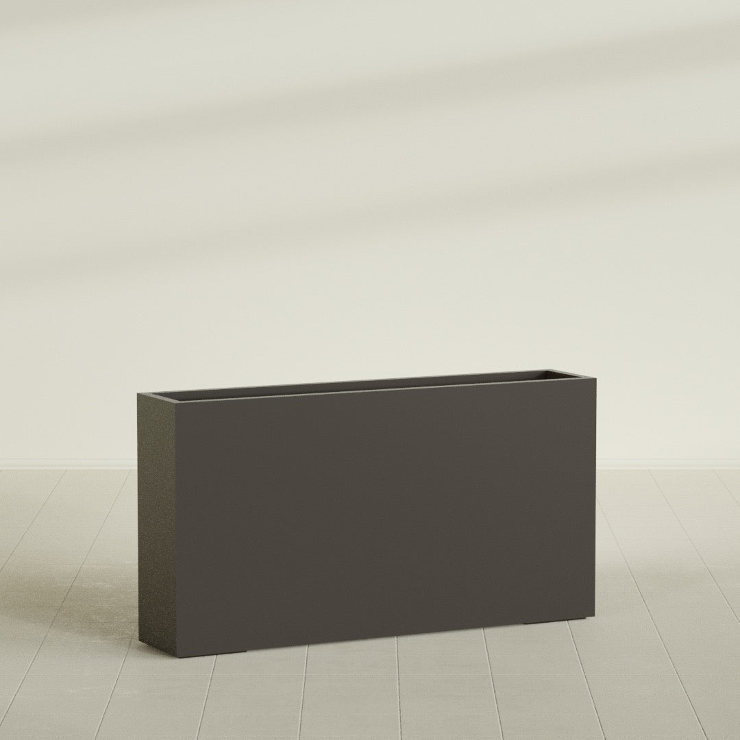 Delray Extra Large Long Rectangle Fiberglass Planter - 60 in x 12 in x 32 in - Matte Brown - Matte Brown,60 in x 12 in x 32 in