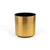 Small Round Metallic Plastic Planter - 16 in x 16 in x 16 in - Brushed Gold - Brushed Gold,16 in x 16 in x 16 in - Brushed Gold,16 in x 16 in x 16 in