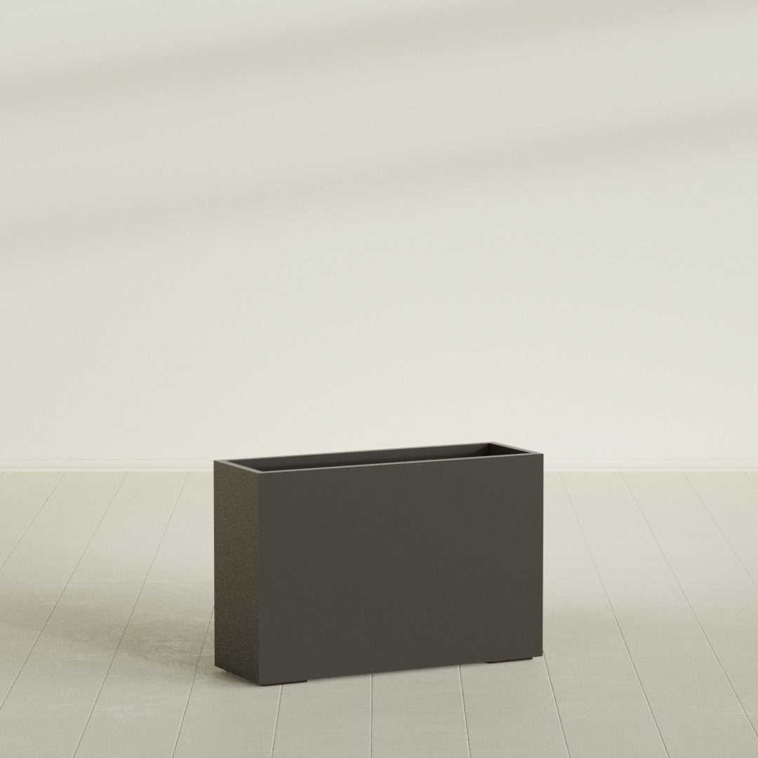 Potsdam Extra Large Long Rectangle Fiberglass Planter - 48 in x 16 in x 32 in - Matte Brown - Matte Brown,48 in x 16 in x 32 in