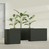 Milano Medium Narrow Rectangle Fiberglass Planter - 24 in x 10 in x 24 in - Matte Charcoal - Matte Charcoal,24 in x 10 in x 24 in
