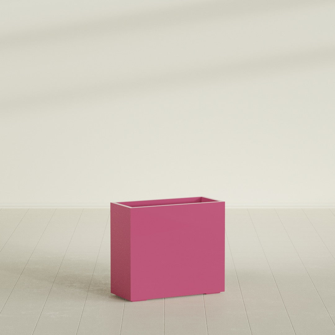 Potsdam Large Rectangle Fiberglass Planter - 36 in x 16 in x 32 in - Gloss Pink Violet - Gloss Pink Violet,36 in x 16 in x 32 in