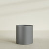 Rio Grande Medium Round Fiberglass Planter - 22 in x 22 in x 22 in - Metallic Gunmetal - Metallic Gunmetal,22 in x 22 in x 22 in