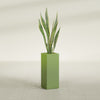 Perth Large Tall Rectangle Fiberglass Planter - 16 in x 16 in x 42 in - Satin Green - Satin Green,16 in x 16 in x 42 in