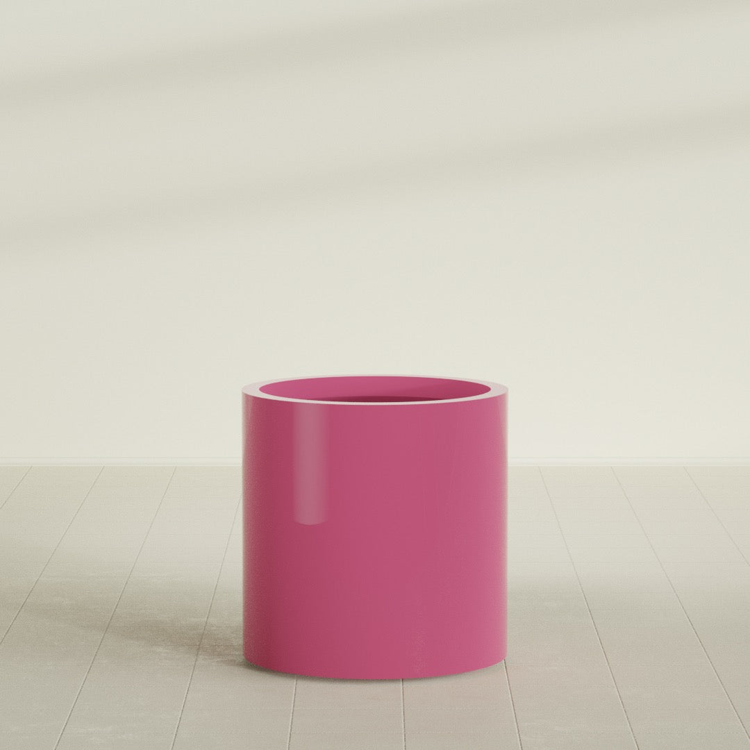 Rio Grande Medium Round Fiberglass Planter - 22 in x 22 in x 22 in - Gloss Pink Violet - Gloss Pink Violet,22 in x 22 in x 22 in