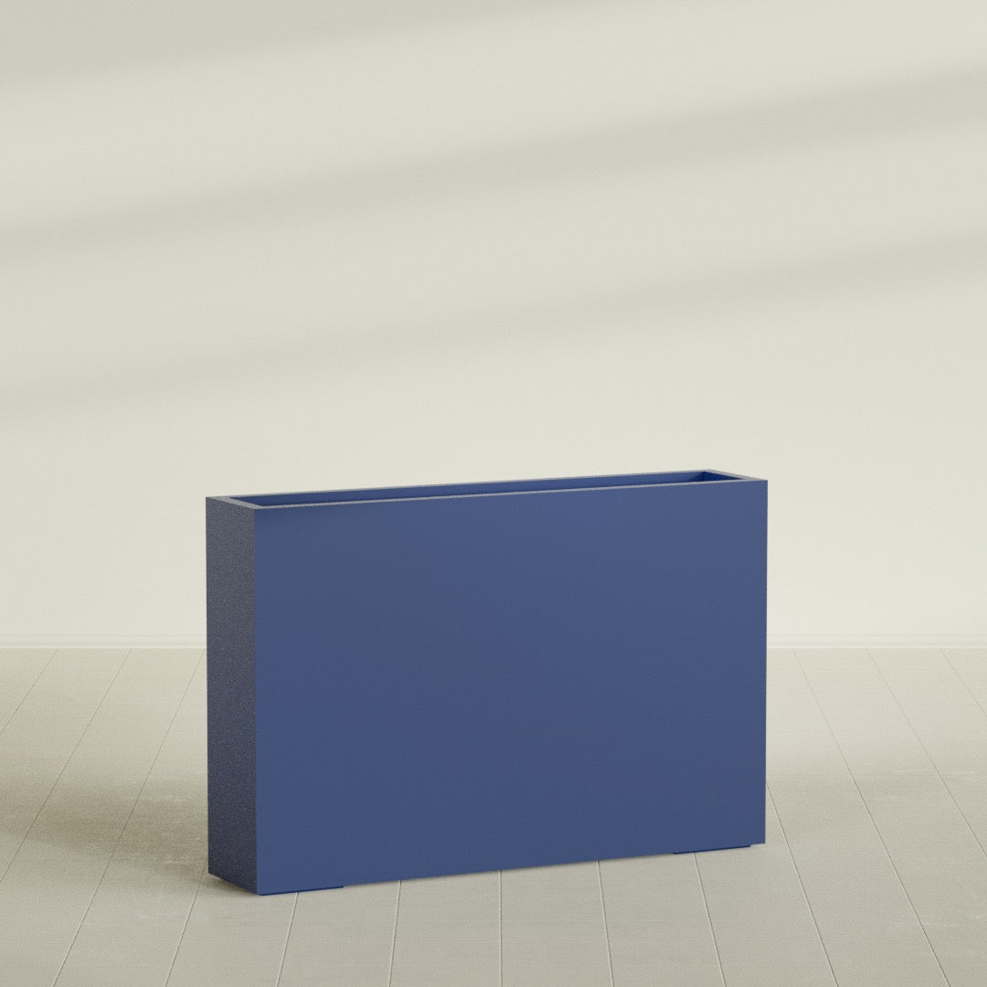 Amesbury Extra Large Narrow Rectangle Fiberglass Planter - 48 in x 10 in x 32 in - Matte Cobalt Blue - Matte Cobalt Blue,48 in x 10 in x 32 in